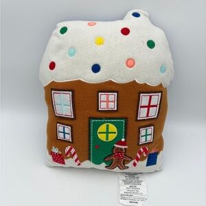 Wondershop Gingerbread House Pillow with Polka Dots Christmas Holiday Pillow